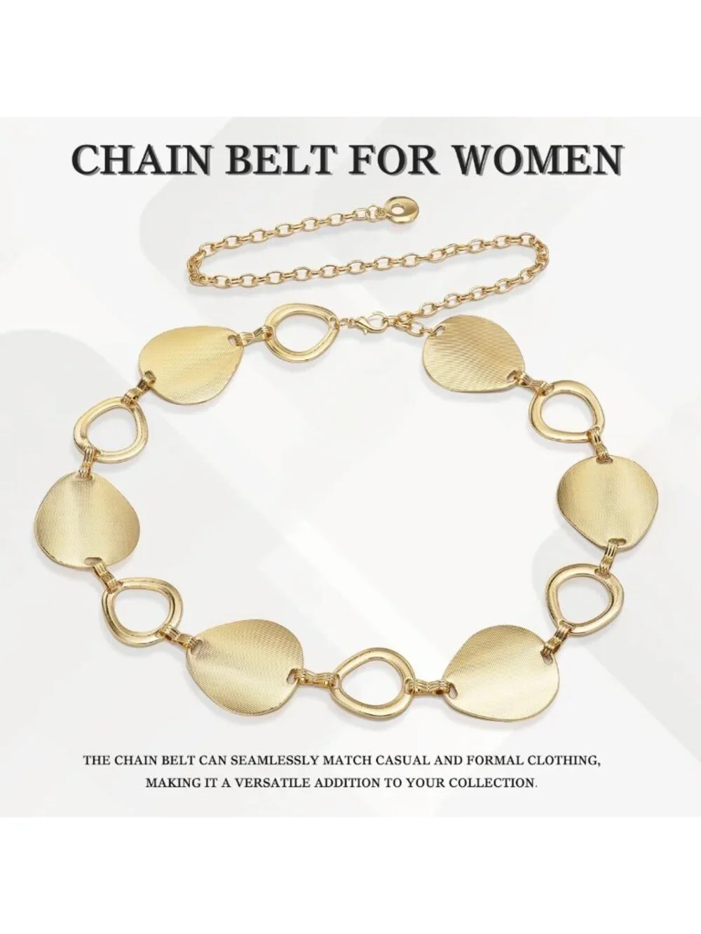 Chic Metal Chain Belt for Dresses - Stylish Women's Waist Accessory